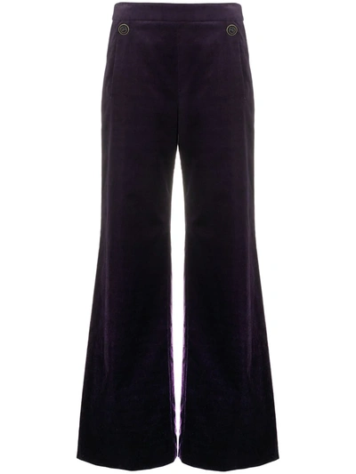 Temperley London Esmeralda Wide-leg Trousers In Purple