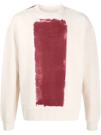 A-cold-wall* Block Painted-print Cotton Sweatshirt In Beige