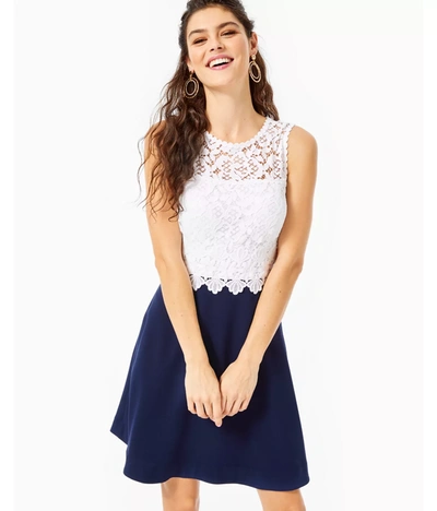 Lilly Pulitzer Carolyn Dress In True Navy | ModeSens