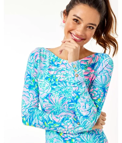 Lilly Pulitzer Women's Aleah Top In Pink Size Xl, Flocking To Paradise -  In Pink