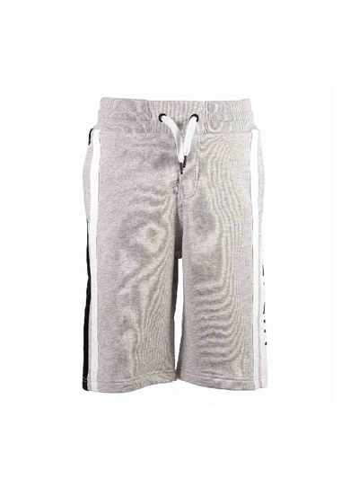 Givenchy Kids' Branded Shorts In Grey Melange Cotton