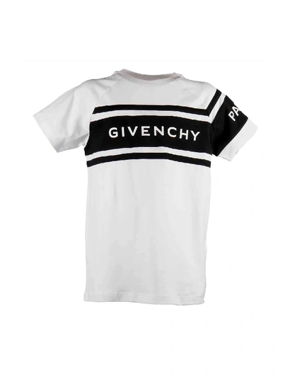 Givenchy Kids' Logo Printed T-shirt In White And Black