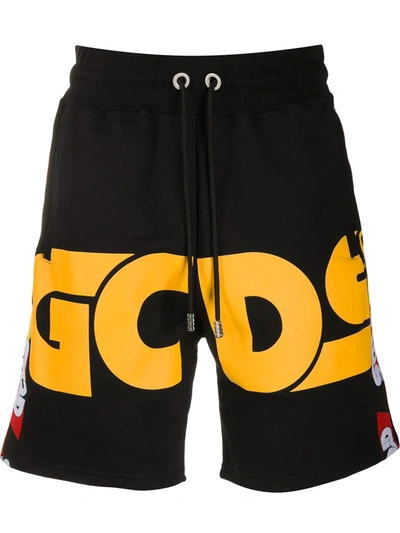 Gcds Large Logo Print Shorts In Black