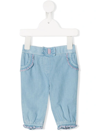 Billieblush Babies' Ruffle-trimmed Jeans In Blue