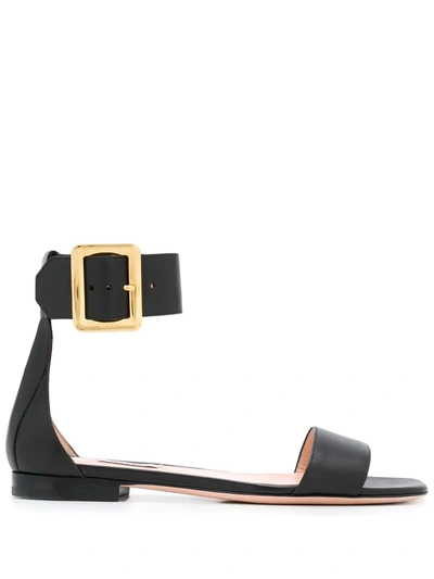 Bally Janise Buckled Leather Sandals In Black