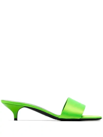 Kwaidan Editions Green 55 Satin Leather Sandals