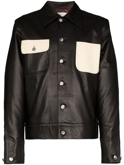 Linder Orson Leather Jacket In Black