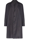 Issey Miyake Long Single-breasted Coat In Grey