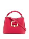 Bally Jorah Grained-effect Tote Bag In Red