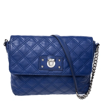 Pre-owned Marc Jacobs Blue Quilted Leather Day To Night Single Shoulder Bag