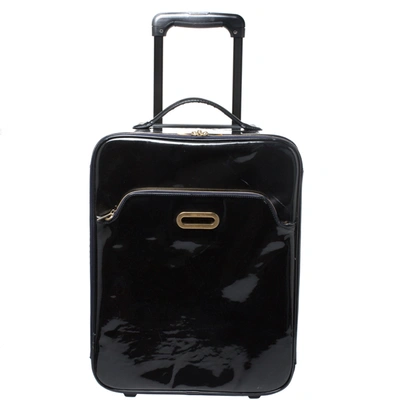 Pre-owned Jimmy Choo Black Patent Leather Terence Suitcase