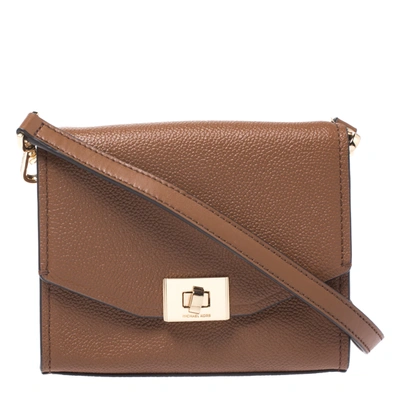 Pre-owned Michael Kors Brown Leather Xs Cassie Crossbody Bag