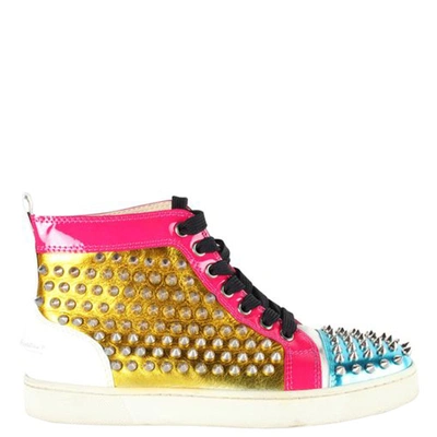 Pre-owned Christian Louboutin Tricolor Spikes Sneakers Size 37 In Multicolor