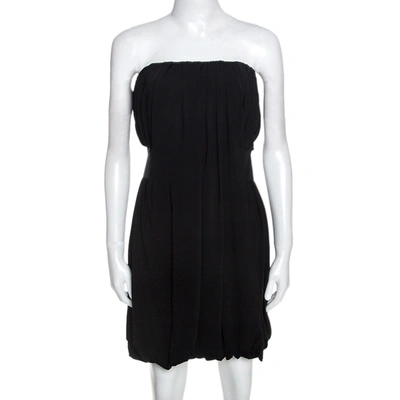Pre-owned Mcq By Alexander Mcqueen Black Knit Strapless Balloon Dress L