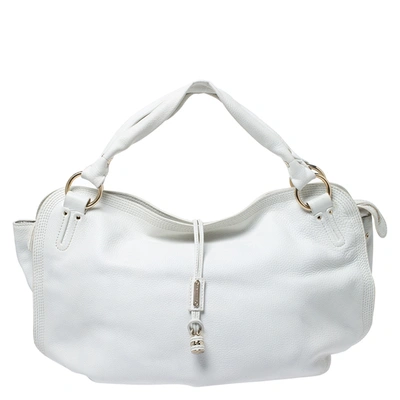 Pre-owned Celine White Leather Large Bittersweet Hobo