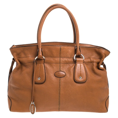 Pre-owned Tod's Brown Leather Restyling D Bag Media Tote