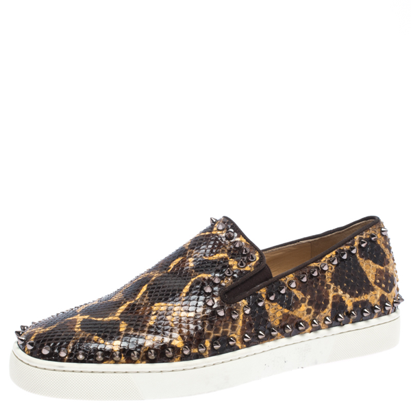 christian louboutin leopard sneakers