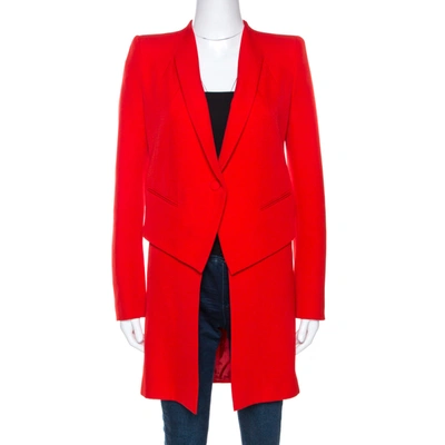 Pre-owned Givenchy Red Wool Single Button Coat S