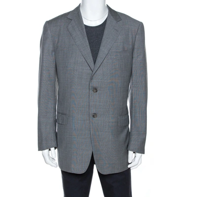 Pre-owned Ermenegildo Zegna Grey Wool Two Buttoned Blazer Xxl