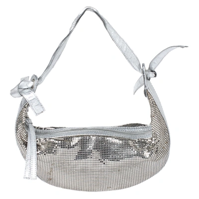 Pre-owned Chloé Silver Metal Mesh And Leather Chainmail Hobo