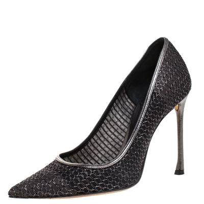 Pre-owned Dior Metallic Mesh Pointed Toe Pumps Size 37