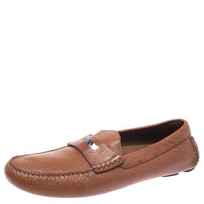 Pre-owned Burberry Brown Leather Loafers Size 42