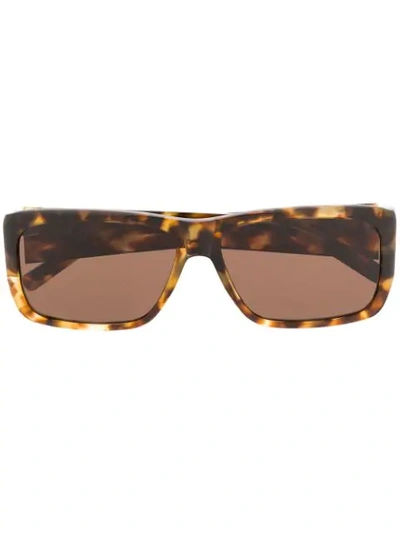 Saint Laurent Rectangular-shaped Sunglasses In Brown