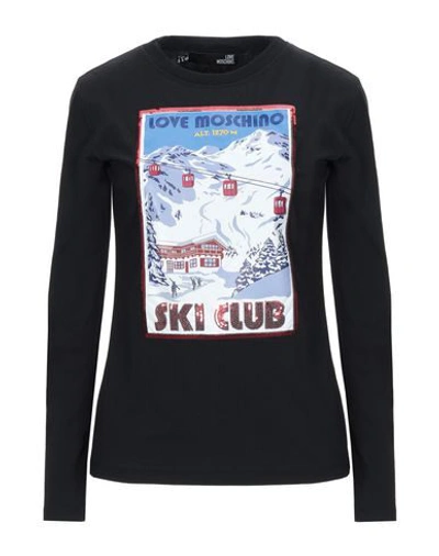 Love Moschino T-shirt In Black