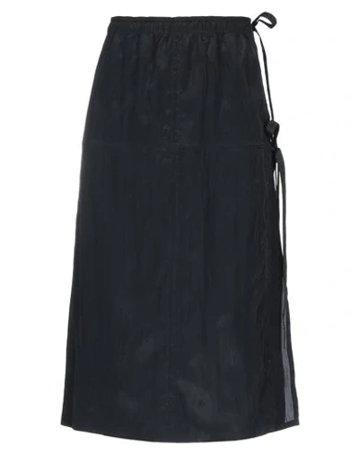 Helmut Lang Midi Skirts In Black