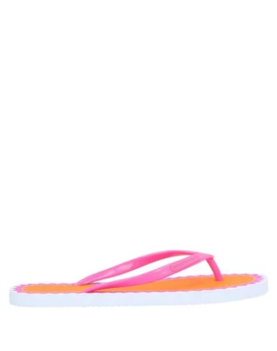 Emporio Armani Toe Strap Sandals In Pink