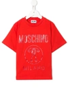 Moschino Kids' Logo Print Shortsleeved T-shirt In Red