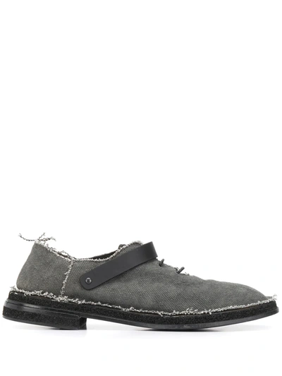 Premiata Destroyed Lace-up Shoes In Grey