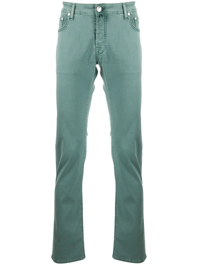 Jacob Cohen Slim-fit Trousers In Green