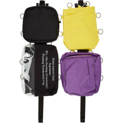 Raf Simons Ssense Exclusive Multicolor Eastpak Edition Loop Quote Backpack In Black
