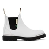 Lanvin White Calfskin Chelsea Boots In 00 White