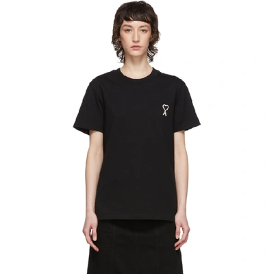 Ami Alexandre Mattiussi T-shirt With Ami De Coeur Logo In 001 Black