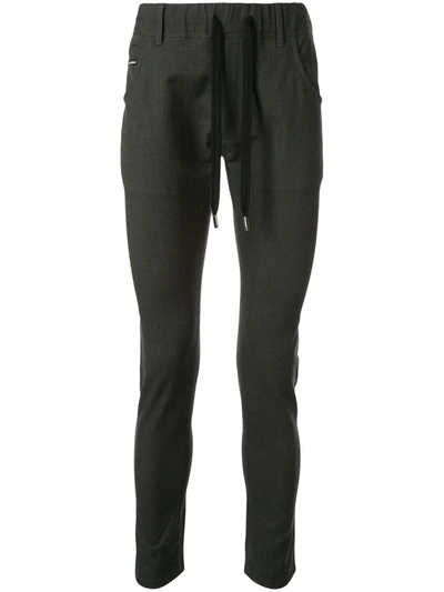 Dolce & Gabbana Drawstring Waist Skinny Trousers In Grey