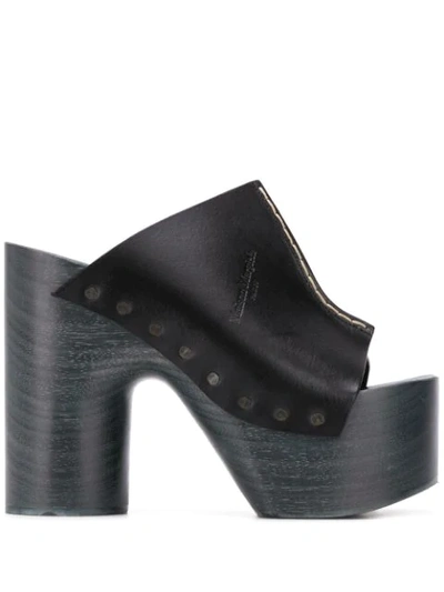 Maison Margiela Tabi Clog Heels In Black