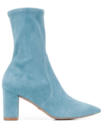 Stuart Weitzman Lucinda Ankle Boots In Blue