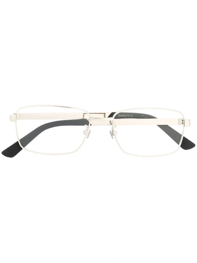 Gucci Rectangle-frame Glasses In Silver