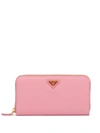 Prada Saffiano Zip-wallet In Pink