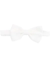 Tagliatore Grosgrain Bow Tie In White