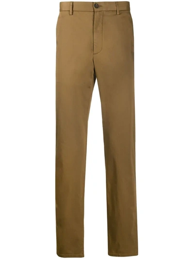 Z Zegna Straight Leg Chino Trousers In Brown