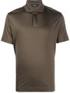 Z Zegna Concealed Front Polo Shirt In Neutrals