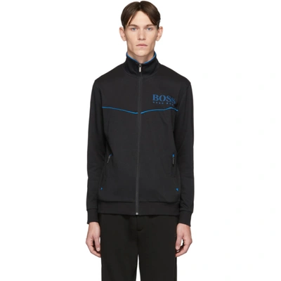 Hugo Boss Boss Black Tracksuit Zip-up Sweater In 001 Black