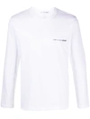 Comme Des Garçons Shirt Comme Des Garcons Shirt White Logo Long Sleeve T-shirt