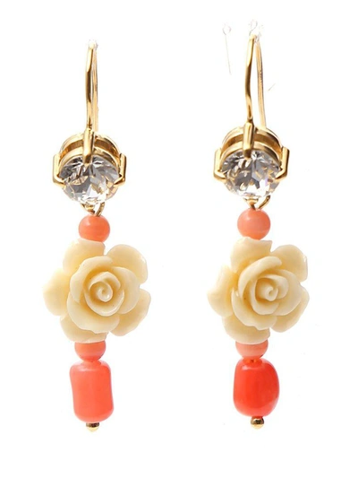 Prada Rose Earrings In Multi