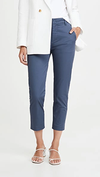 Vince Coin Pocket Stretch Cotton Chino Pants In Postal Blue