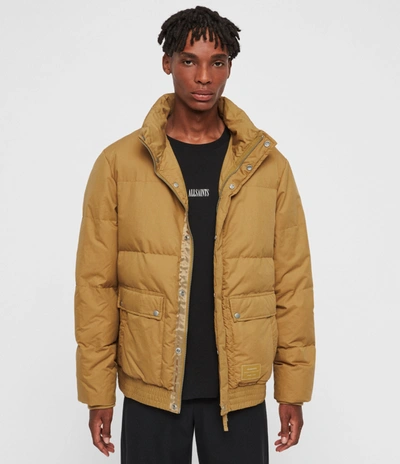 Allsaints Puffer Jacket In Mustard-yellow