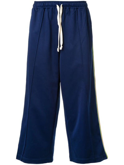 Gucci Cropped Track Pants In Blue